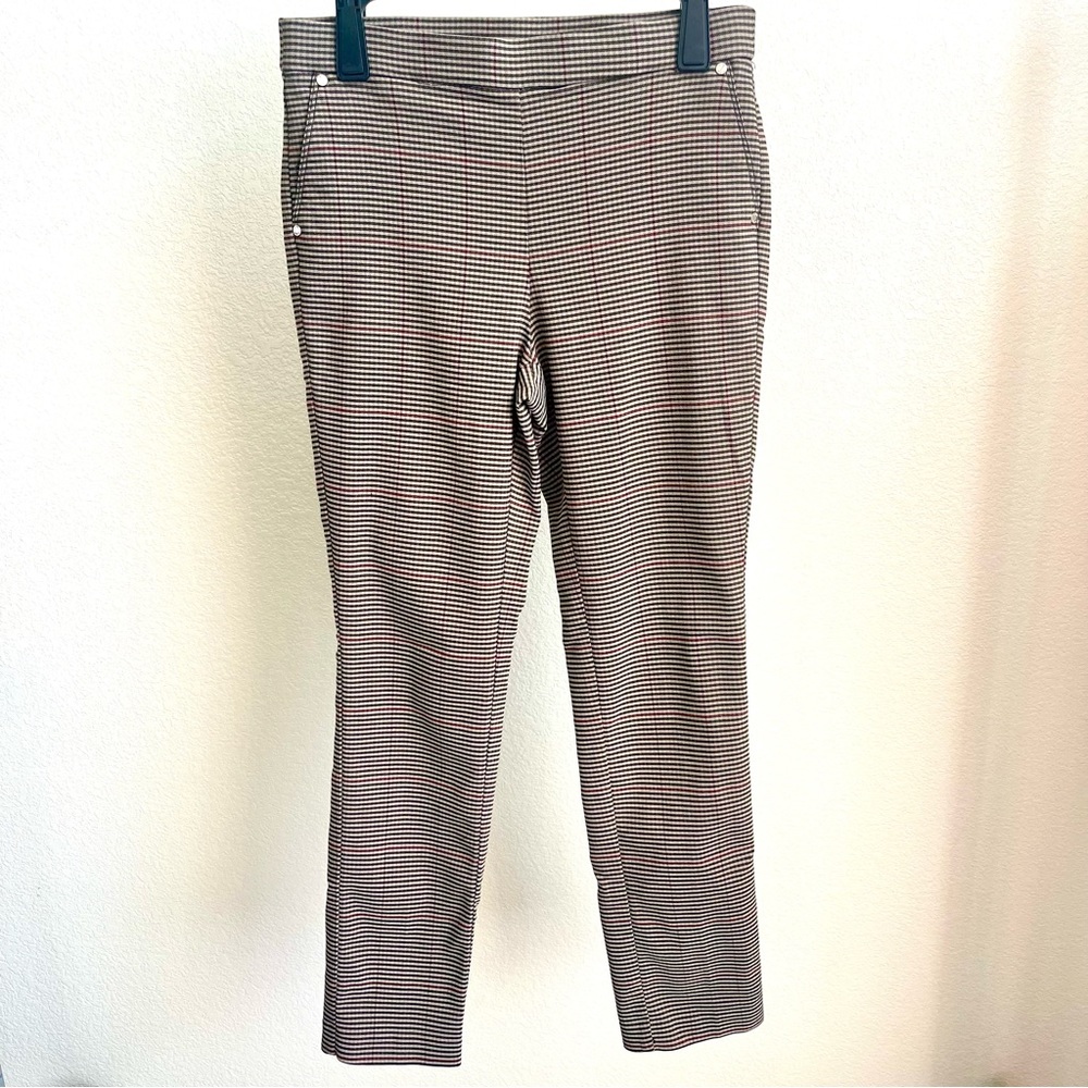 Anne Klein Essential Plaid Pull-On Pants Slacks
